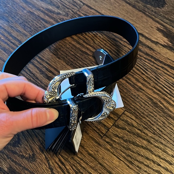 Maje Leather belt with buckles NWT - Picture 2 of 7